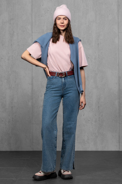 Women's Pink Mohair Beanie