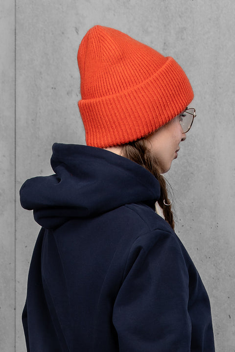 Women's Orange Mohair Beanie