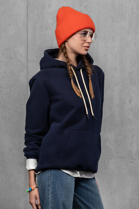 Women's Orange Mohair Beanie