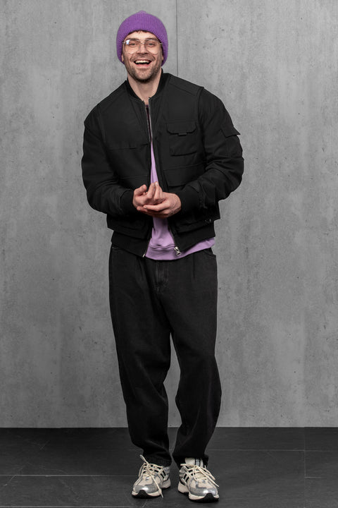 Men's Purple Mohair Beanie