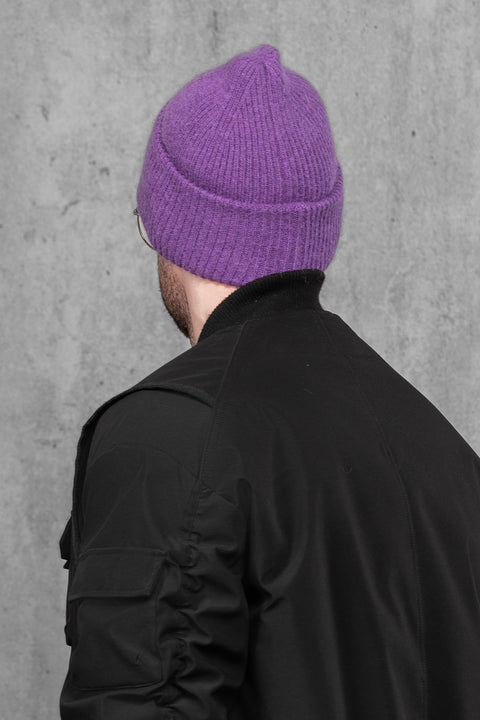 Men's Purple Mohair Beanie