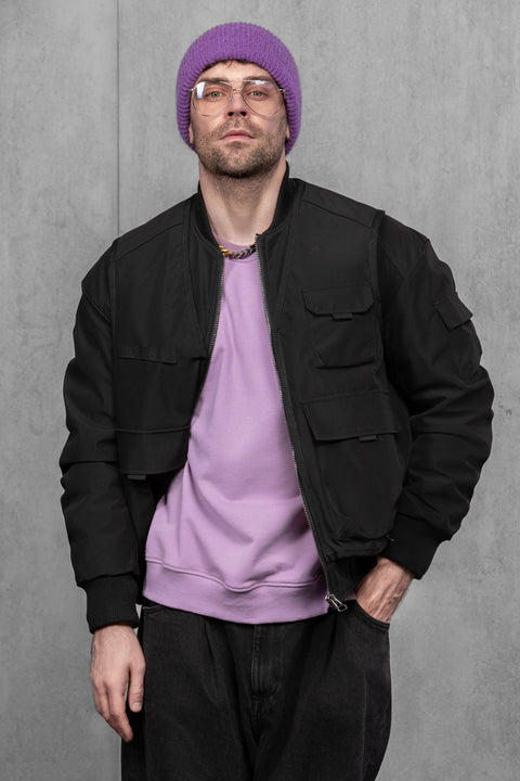 Men's Purple Mohair Beanie