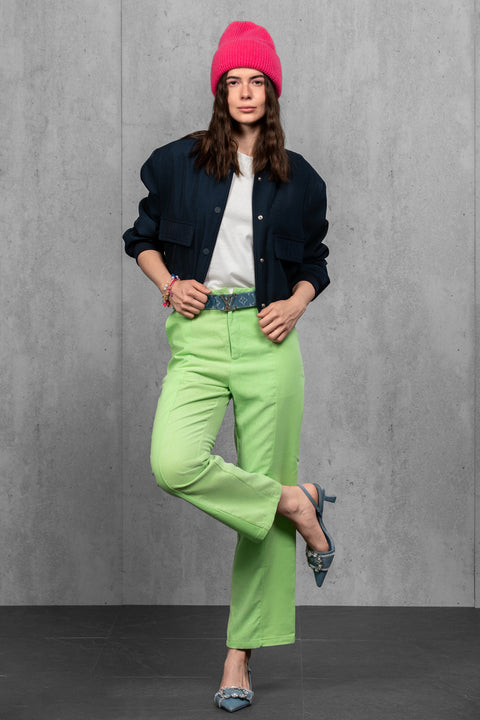 Women's Rose Blue Mohair Beanie