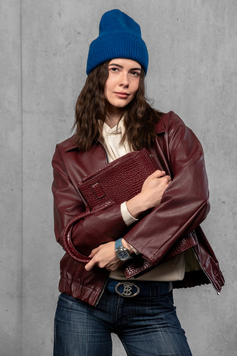 Women's Royal Blue Mohair Beanie