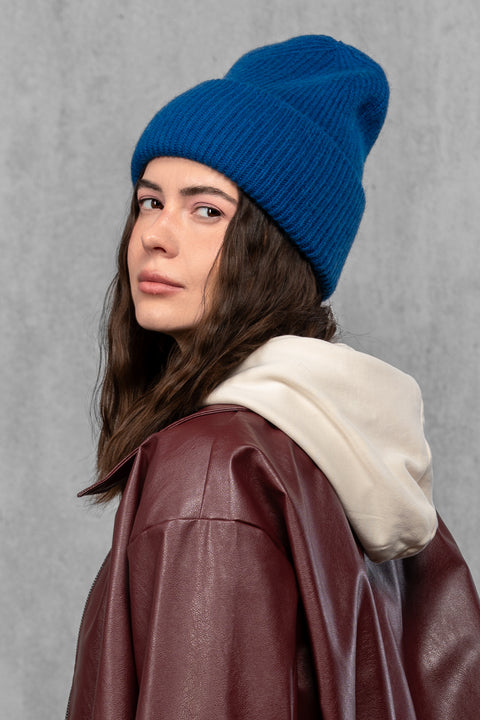 Women's Royal Blue Mohair Beanie