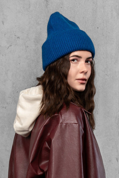 Women's Royal Blue Mohair Beanie
